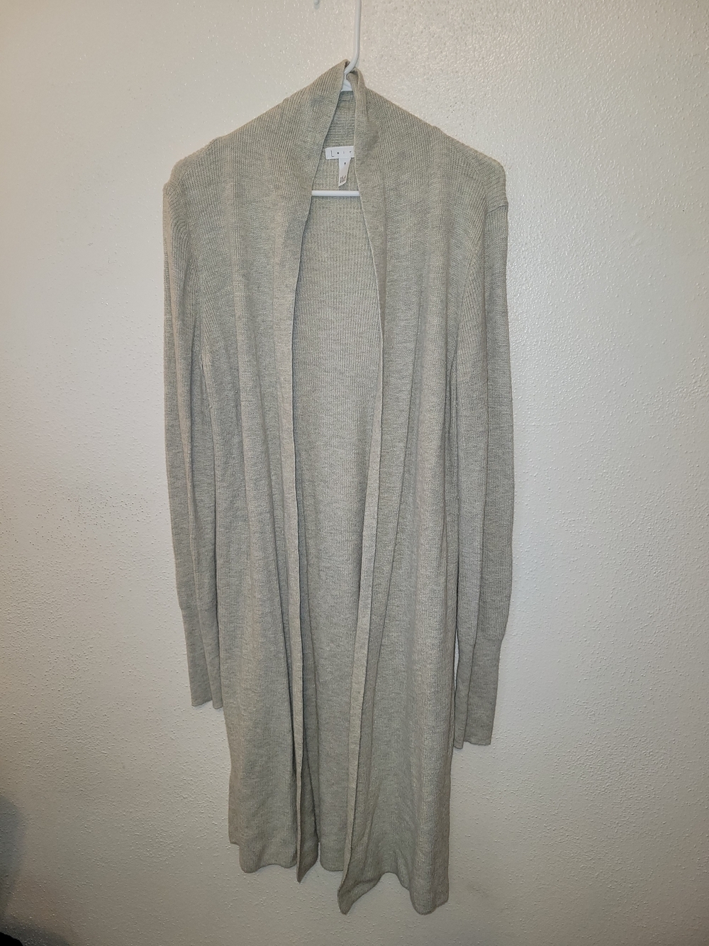 Leith Nordstrom Light Gray Heather Long Sweater Cardigan Medium